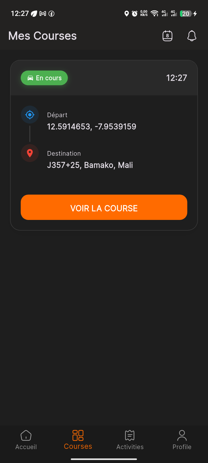 Suivre commande